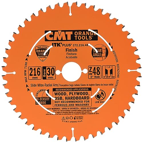 CMT ORANGE TOOLS 272.216.48M - ITK PLUS KREISSÄGEBLATT HM 216X1.8X30 Z=48 ATB+SHEAR -5° CMT ORANGE TOOLS 272.216.48M - ITK PLUS KREISSÄGEBLATT HM 216X1.8X30 Z=48 ATB+SHEAR -5° von CMT