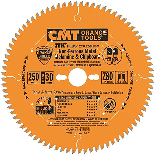 CMT ORANGE TOOLS 276.250.80M - KREISSÄGEBLAT FÜR ALUMINIUM HW 250X2.6/1.8X30 Z80 TCG NEG CMT ORANGE TOOLS 276.250.80M - KREISSÄGEBLAT FÜR ALUMINIUM HW 250X2.6/1.8X30 Z80 TCG NEG von CMT ORANGE TOOLS