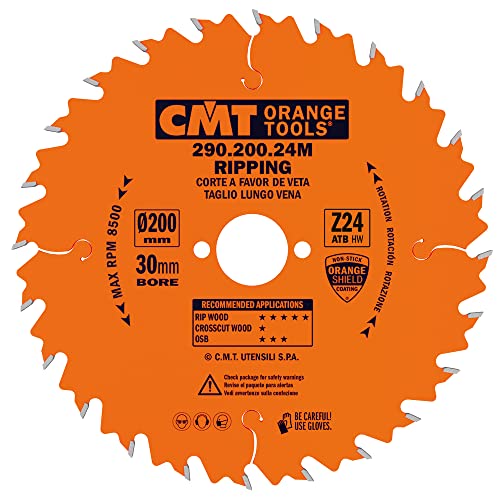 CMT ORANGE TOOLS 290.200.24M - HANDKREISSÄGEBLATT - LÄNGSSCHNITT 200X2.8X30 Z=24 10° WECHSELZAHN CMT ORANGE TOOLS 290.200.24M - HANDKREISSÄGEBLATT - LÄNGSSCHNITT 200X2.8X30 Z=24 10° WECHSELZAHN von CMT ORANGE TOOLS