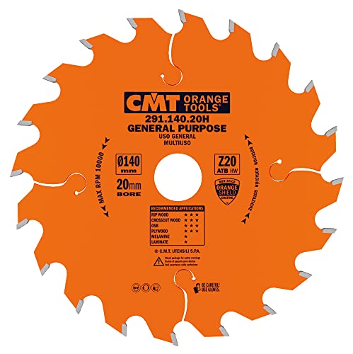 CMT ORANGE TOOLS 291.140.20H - UNIVERSELL-HANDKREISSÄGEBLATT 140X2.4X20 Z=20 15°ATB von CMT