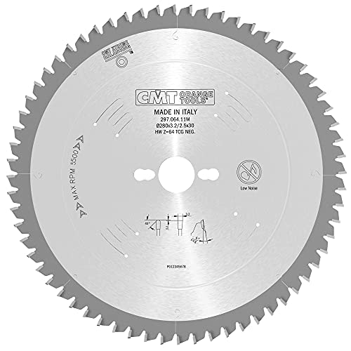 CMT ORANGE TOOLS 297.064.11M - KREISSÄGEBLATT FÜR EISENFREIE LAMINATE/PLASTIK 280X3.2X30 Z=64-6° TRAPEZ. von CMT ORANGE TOOLS