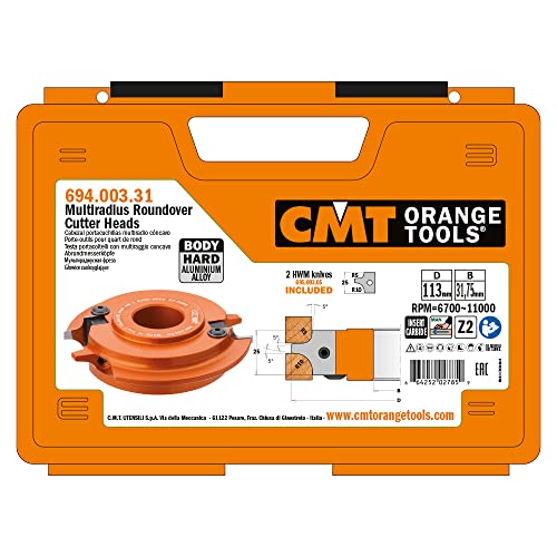 CMT ORANGE TOOLS 694.003.31 - HARTMETALL-RADIUSMESSERKOPF R=5/10 D=123X25X31,75 von CMT