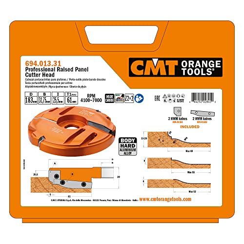 CMT ORANGE TOOLS 694.013.31 - HARTMETALL-ABPLATTMESSERKOPF D=183X30X31,75 von CMT