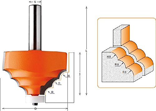 CMT ORANGE TOOLS 980.521.11 - HARTMETALL-ABRUNDFRÄSER (3 RADIEN) M/KUGELLAGER S=12 D=66.7X41.3 R=7.93 von CMT ORANGE TOOLS