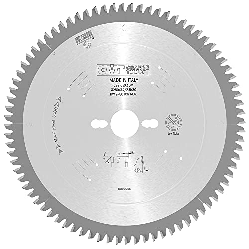 CMT Orange Tools Kreissägeblatt HW 250 x 3,2 / 2,5 x 30 Z=80 TCG - 297.080.10M - für eisenfreies Material, Plastik und Laminat von CMT