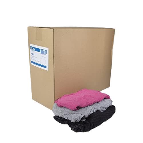 CMT Putzlappen POLO, mehrfarbiger Trikot, dünner, Karton 10 kg. von CMT