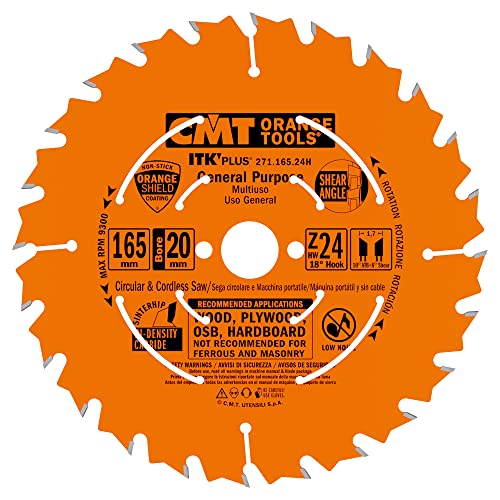 CMT ORANGE TOOLS 271.165.24H - KREISSÄGEBLATT (ULTRA ITK) 165X1.7X20 Z=24 von CMT