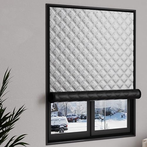 CMYAOYC Fenster Isolierung Gegen Kälte Winter-Fensterisolationsset, Wetterfeste Isolierfolie für Fenster Winterfest Machen, Wiederverwendbares Fensterisolationsset(W 80cm x H 120cm/31.5" x 47") von CMYAOYC