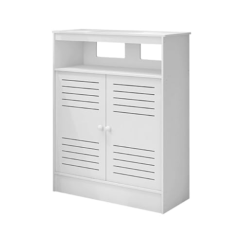 Heizkörperabdeckungen aus Holz Für Den Haushalt, Heizkörper Verteiler Abdeckung, Doppeltür Schrank mit Gittern, Rohrschutz, für Wohnzimmer, Schlafzimmer(82x90x20cm) von CMYAOYC