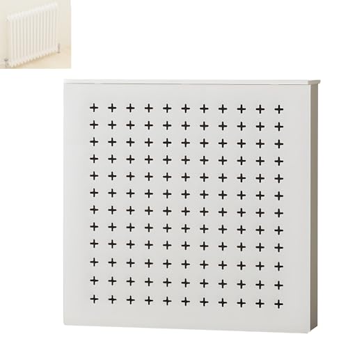 Heizkörperverkleidung Holz, Moderne, Belüftete, Dekorative Weiße Heizkörperabdeckungen, Möbel für Heizkörper im Wohnzimmer und Badezimmer(80x80x20cm) von CMYAOYC