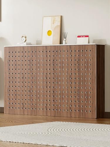 Moderne Heizkörper Abdeckung, Grillschrank, Blumenständer aus Holz, Klimaanlagen Gestell für Den Außenbereich, Braune Heizkörperverkleidung für Wohnzimmer und Flur(70x80x15cm) von CMYAOYC