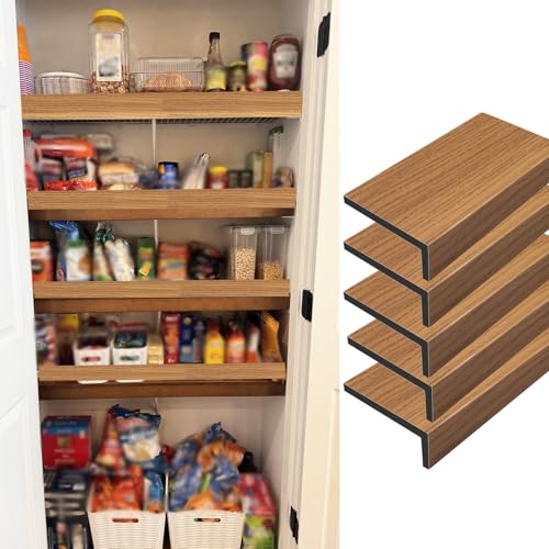 Drahtregaleinlage PVC-Drahtregalabdeckung mit Natürlicher Holzmaserung, Wasserdichte DIY-Drahtregalabdeckungen für Regale, Drahtgitterabdeckung für Waschküche(5pcs,L28xW12"/71x30cm) von CMYUN