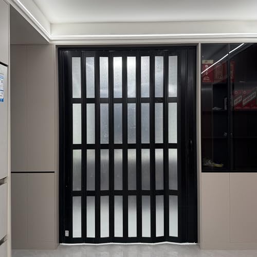 Falttür Falttüren Innentüren Weiß-schwarze Falttür/Sichtschutz-Fenstertür, Platzsparende, Individuell Anpassbare Falttüren, Schalldichte PVC-Trenntür mit Großer Öffnung(Black,54x80in(137.2x203cm)) Falttür Falttüren Innentüren Weiß-schwarze Falttür/Sichtschutz-Fenstertür, Platzsparende, Individuell Anpassbare Falttüren, Schalldichte PVC-Trenntür mit Großer Öffnung(Black,54x80in(137.2x203cm)) von CMYUN