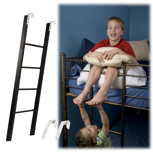 Hochbett Leiter Etagenbettleiter für Kleine Räume für Kinder, 116 125 130 135 145 155 165 170 cm Dachbodenleitern mit Haken, Sicherheitsleiter für Wohnmobile und Wohnwagen(135cm/53") von CMYUN