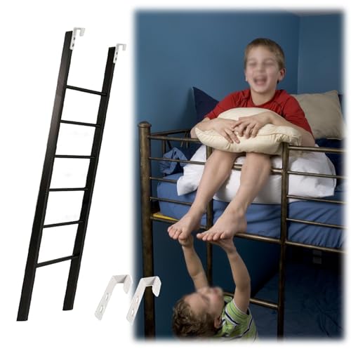 Hochbett Leiter Etagenbettleiter für Kleine Räume für Kinder, 116 125 130 135 145 155 165 170 cm Dachbodenleitern mit Haken, Sicherheitsleiter für Wohnmobile und Wohnwagen(180cm/71") von CMYUN