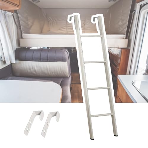 Hochbett Leiter Kurzer Ersatz für Wohnmobil-Kojenleiter, Etagenbettleiter aus Weißem Metall mit Haken, Verstellbare Aufstiegsleiter/ Doppelbettleitern für Schlafsäle Auf Dem Bauernhof, 116/150cm ( Siz Hochbett Leiter Kurzer Ersatz für Wohnmobil-Kojenleiter, Etagenbettleiter aus Weißem Metall mit Haken, Verstellbare Aufstiegsleiter/ Doppelbettleitern für Schlafsäle Auf Dem Bauernhof, 116/150cm ( Siz von CMYUN