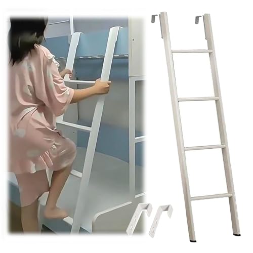 Hochbett Leiter Leiter für Etagenbetten für Kinder und Erwachsene/Dachbodenleiter für Kleine Räume, Leitern für Doppelbetten mit Haken für Wohnheime, Metall-Trittleitern(116cm/45") von CMYUN