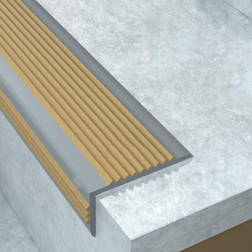 ÜBergangsprofil Flexibler, Selbstklebender Treppenkantenschutz, L-Profilleiste, Treppenkantenschutz, für Außen- und Innentreppen, PVC-Stufen, Übergangsleisten, Kantenschutz(Light brown,L100cm/39.4") ÜBergangsprofil Flexibler, Selbstklebender Treppenkantenschutz, L-Profilleiste, Treppenkantenschutz, für Außen- und Innentreppen, PVC-Stufen, Übergangsleisten, Kantenschutz(Light brown,L100cm/39.4") von CMYUN