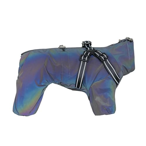 CMZYBBD Hunderegenmantel Hunde Regenmantel Mit Kabelbaum Leicht Wasserdichtem Haustier Regenmantel Für Kleine Hunde Verstellbare Reflektierende Hunderegen Overalls-reflektierend-m von CMZYBBD