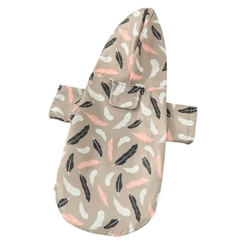 CMZYBBD Hunderegenmantel Welpen Regenmantel Für Kleine Mittelgroße Hunde Katzen wasserdichte Jacke Haustier Outdoor Kostüm Kleidung Mode Welpen Regenmantel-grau-s von CMZYBBD