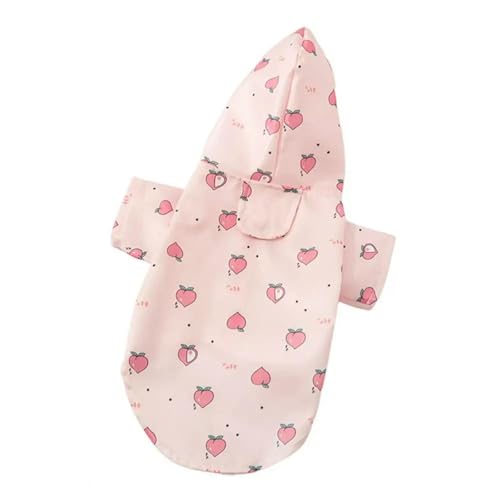 CMZYBBD Hunderegenmantel Welpen Regenmantel Für Kleine Mittelgroße Hunde Katzen wasserdichte Jacke Haustier Outdoor Kostüm Kleidung Mode Welpen Regenmantel-rosa-s von CMZYBBD