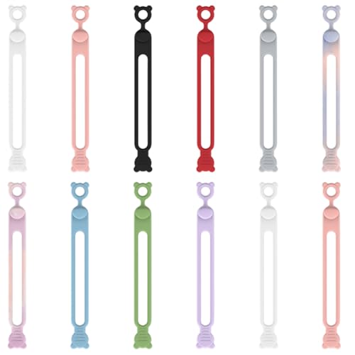 12pcs Silikonkabel Bindungen 4, 3 Zoll elastisches Silikondatenkabel -Organizer wiederverwendbarer Kabelorganisator zum Bündeln, Befestigung von Kopfhörern, Telefonladegeräten, zufällige Farbe 12pcs Silikonkabel Bindungen 4, 3 Zoll elastisches Silikondatenkabel -Organizer wiederverwendbarer Kabelorganisator zum Bündeln, Befestigung von Kopfhörern, Telefonladegeräten, zufällige Farbe von CNAFGBGG