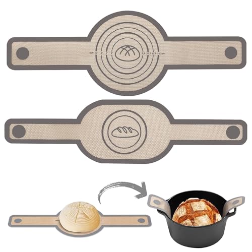 2 PCs/Set Silikonbrotschlinge wiederverwendbares Brotschlingen Wärme-resistente Silikon-Backmatte mit langen Griffen Matte Easy Clean Backvorgänge für übertragbare Teiggrau.. 2 PCs/Set Silikonbrotschlinge wiederverwendbares Brotschlingen Wärme-resistente Silikon-Backmatte mit langen Griffen Matte Easy Clean Backvorgänge für übertragbare Teiggrau.. von CNAFGBGG