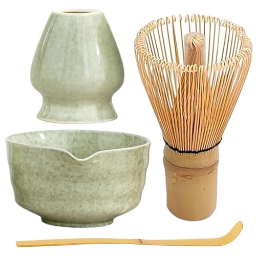 CNAFGBGG 4pcs/Set Matcha Whisk Set Ceramic Matcha Whisk Wiederverwendbares Matcha -Set Elegant Matcha -Kit enthält Matcha Bowl mit Ausgaber von CNAFGBGG