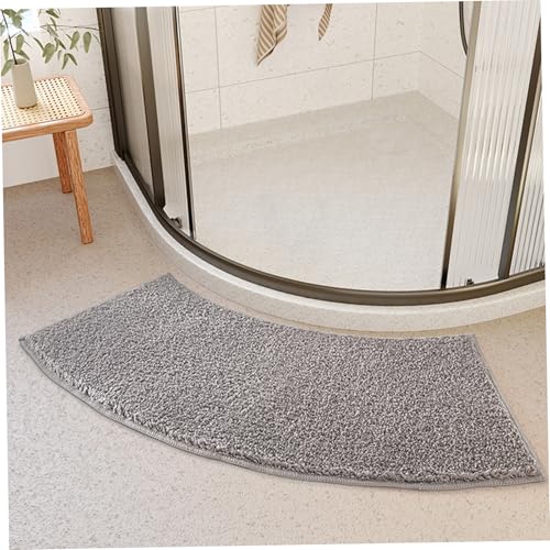 CNAFGBGG Gebogene Badematte 16x39inch schnell absorbierende Badenteppiche Nicht rutscher weicher Duschteppich mit feiner Kantenmaschine Waschbare Badezimmermatte Badezimmerzubehör. Accessoires. von CNAFGBGG