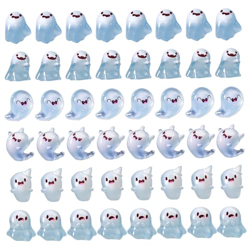 CNAFGBGG Mini -Harz -Figuren 48pcs 8 Stile leuchten im dunklen Ghost Figur nie von CNAFGBGG