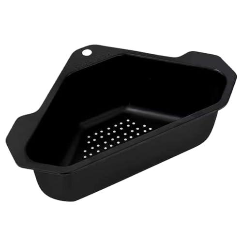 Sink Siebskorb, Dreieck Edelstahl Spüle Korb mit feinen Löchern, hängende Eckspüle Sieb mit Saugnäpfelhaken, Multi funktionaler Abflusskorb für Küchenbad Sink Siebskorb, Dreieck Edelstahl Spüle Korb mit feinen Löchern, hängende Eckspüle Sieb mit Saugnäpfelhaken, Multi funktionaler Abflusskorb für Küchenbad von CNAFGBGG