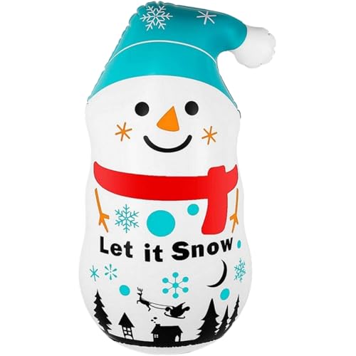 Weihnachtsschlauchswerte, 47x28 Zoll niedlicher aufblasbarer Schneemann -Becher, wasserdichtes PVC -Weihnachts -Blow -up -Gartendekorationen für Gartendekoration im Freien im Freien.. von CNAFGBGG
