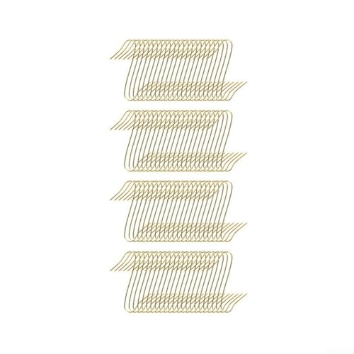 100 Stück S-förmige Dekorationshaken für Heim- und Bastelprojekte, Metall-Kleiderbügel, perfekt das ganze Jahr über (Gold) von CNANRNANC