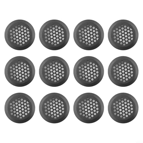 12 runde Lüftungsgitter aus Edelstahl für 35 mm Lüftungsschlitze, perfekt für Büro und Zuhause von CNANRNANC