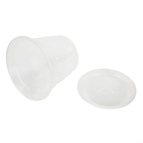 17,8 cm geschlitzte Orchideentöpfe mit Drainage, 15 Stück transparente Töpfe für gesunde Pflanzenwurzeln (1 Stück mit Abdeckung) von CNANRNANC