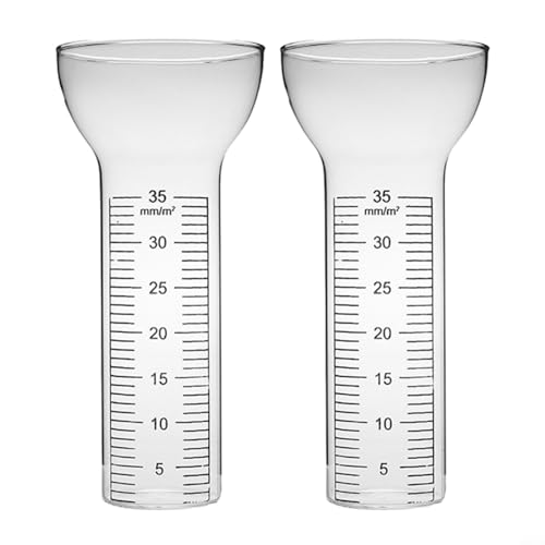 2 Stücke Ersatzglas für Regenmesser Niederschlagsmesser Glas Regenwassermesser 35 mm von CNANRNANC