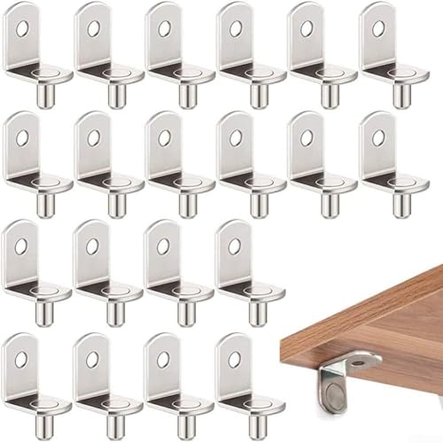 20 Stück 5 mm Regalstützbolzen L-förmige Metallstifte für Schränke, Küchenregale, Möbel, Vitrinen, Schränke 20 Stück 5 mm Regalstützbolzen L-förmige Metallstifte für Schränke, Küchenregale, Möbel, Vitrinen, Schränke von CNANRNANC
