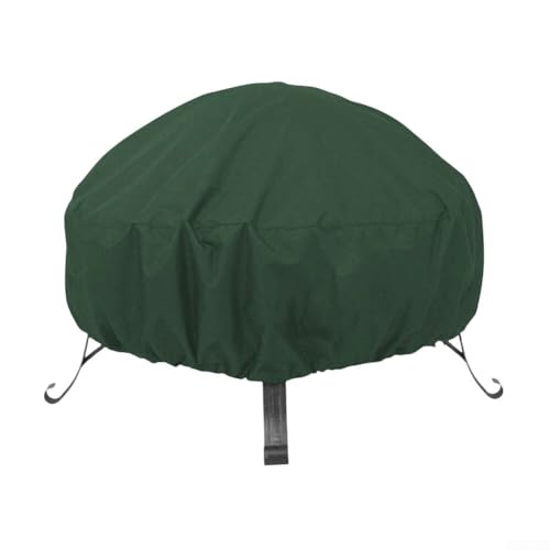210D Oxford Cloth Waterproof Round Fire Burner Cover, Heavy Duty with Wind Resistant Design, Mesh Air Vents to Reduce Moisture, Secure Attachment with Buckle Straps and Drawstring (85x40cm Green) von CNANRNANC