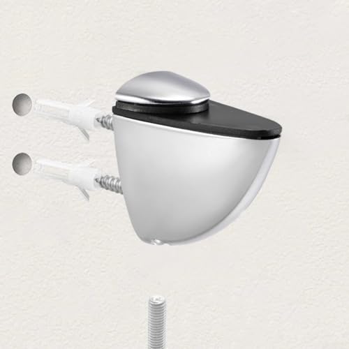 4 Stück Klemmhalterungen für Glas für Regale, poliertes Chrom-Finish für Badezimmer 4 Stück Klemmhalterungen für Glas für Regale, poliertes Chrom-Finish für Badezimmer von CNANRNANC