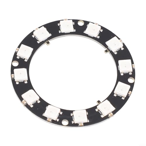 5 V adressierbares RGB-Ring-Modul für Arduino-Projekte, individuelle Steuerung von Farben und Helligkeit (12 LED) von CNANRNANC