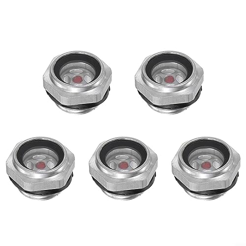 5Pcs Luchtcompressor Sight Glas Olie Niveau Gauge Sight Glas 1/2 "Mannelijke Draad Aluminium Luchtcompressor Fittingen von CNANRNANC