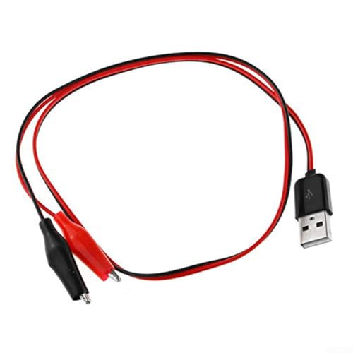 60 cm Kupfer-Krokodilklemmen, Testdraht mit sicheren Federklemmen und PVC-Isolierung, für die Verwendung mit Multimetern und anderen elektronischen Prüfgeräten von CNANRNANC