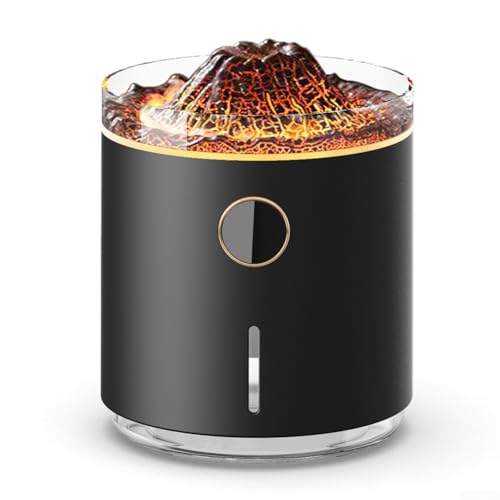 Aroma-Öl-Diffusor im Flammenmodus, 350 ml, automatische Abschaltung bei niedrigem Wasserstand, Timer-Funktion für 2 Stunden und 8 Stunden, leise Leistung zur Unterstützung von Schlaf und Entspannung von CNANRNANC