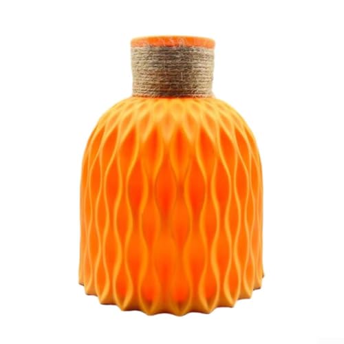 Artistic Home Decor Leichte Kunststoffvase mit schönem Wasserwellen-Design (Orange) von CNANRNANC