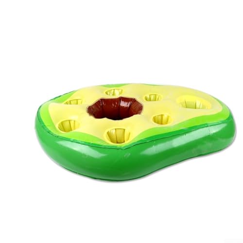 Aufblasbarer schwimmender Getränkehalter für Pool und Verwendung mit mehreren Fächern zum Halten von Tassen und Dosen, PVC-Material schwimmende Cabana-Bar-Pool-Zubehör (Avocado) von CNANRNANC