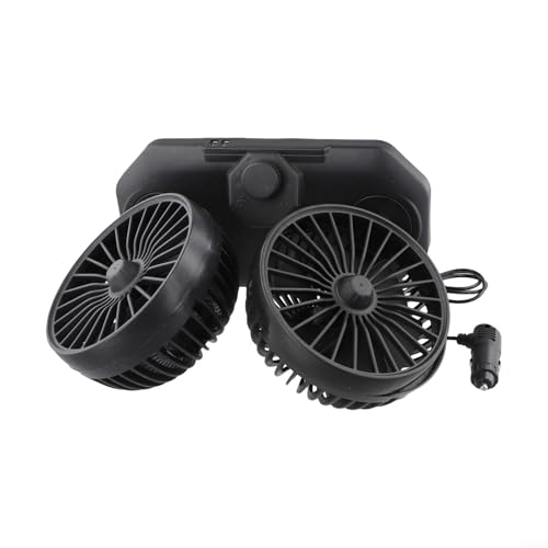 Auto-Kühllösung Doppelkopf-USB-Ventilator mit zwei Geschwindigkeitsstufen und Erweiterungsbuchse (12 V Doppelkopf) von CNANRNANC