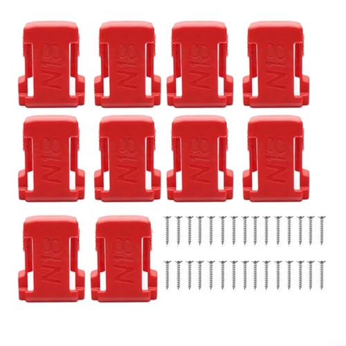 CNANRNANC 18 V Batteriehalter Wandhalterung Gürtelclip Aufbewahrung Organizer für 48-11-1820 1850 Werkzeugbatterien (10 Stück) von CNANRNANC