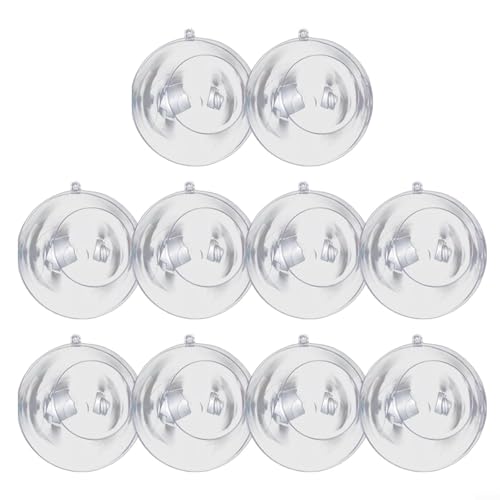 CNANRNANC Acryl Kugel Glasklar zum Aufhängen 10 Stück Weihnachtskugel, Kunststoffkugel Transparent Mehrzweck-Kugeln aus Transparentem Acryl zum Basteln und Heimwerken im Urlaub(12cm) von CNANRNANC