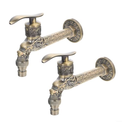 CNANRNANC Badezimmer-Waschtisch-Mischbatterie, antiker Stil Waschbeckenwasserhahn für Küche und Badezimmer, Zinklegierung, Material Wasserhahn mit Standard 0 5 Zoll Einlass und Auslassdurchmesser von CNANRNANC