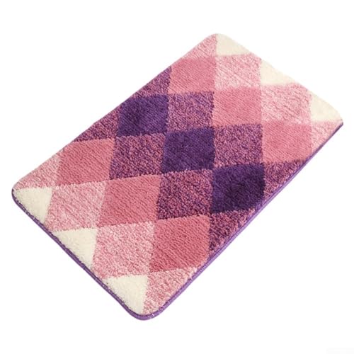 CNANRNANC Comfort Driven Beflockungs-Fußmatte, rutschfestes Design, perfekt für Bereiche mit hoher Luftfeuchtigkeit, Violett von CNANRNANC